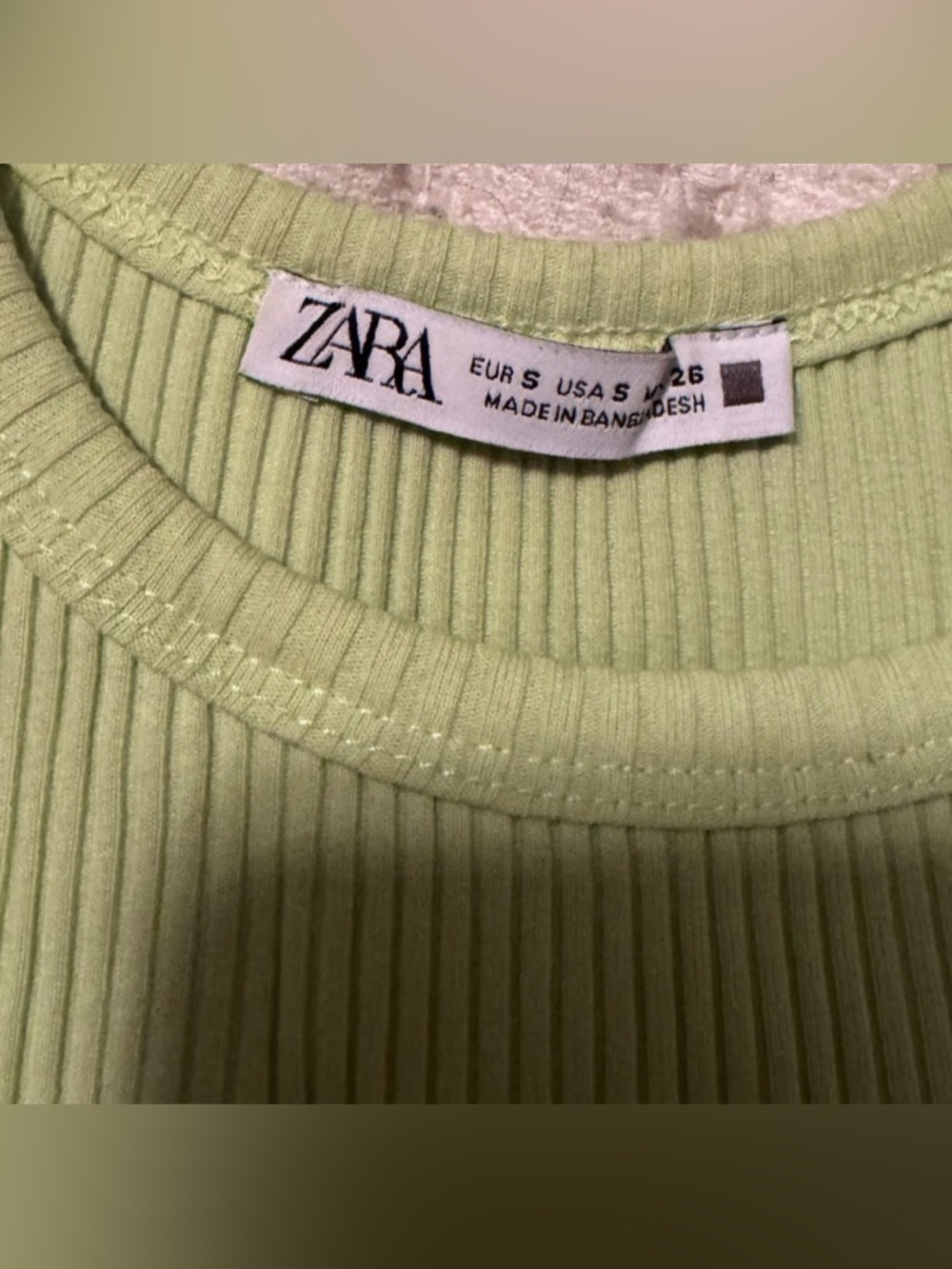 Zara Ribbed Cropped Tank - Picture 2 of 2